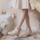 Magic Peach Rose Vow Short Boots(Leftovers Stock/Full Payment Without Shipping)